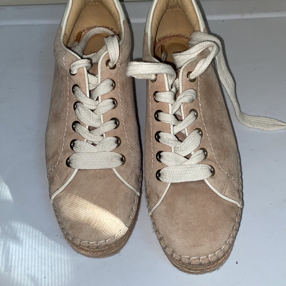 Joie Dabna Suede Platform Espadrilles Sneakers